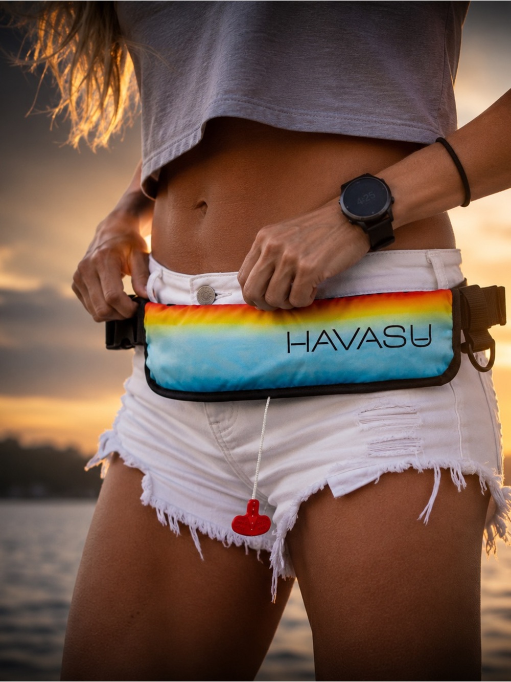 Havasu Manual Inflatable Belt Pack Life Jacket USCG Approved Adult 16G PFD CO2
